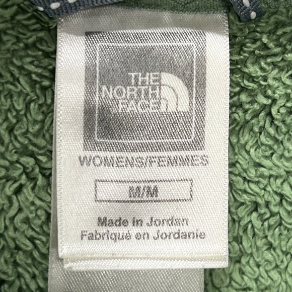 The North Face Mossbud Pullover 1/4 Zip Fleece Jacket Green Womens Medium Pocket - Picture 5 of 7